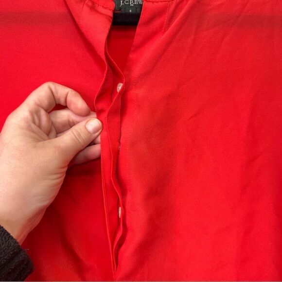 J crew blouse red/orange small - Picture 8 of 14